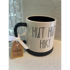 Rae Dunn Peanuts Snoopy Woodstock Football HUT HUT HIKE Ceramic Mug NEW Design